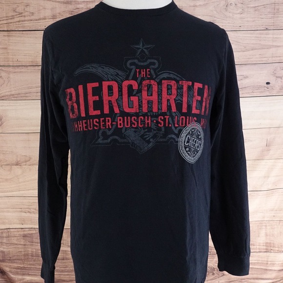 THE BIERGARTEN ANHEUSER-BUSCH BREWERY ST LOUIS LONG SLEEVE T-SHIRT SIZE M - Picture 3 of 6